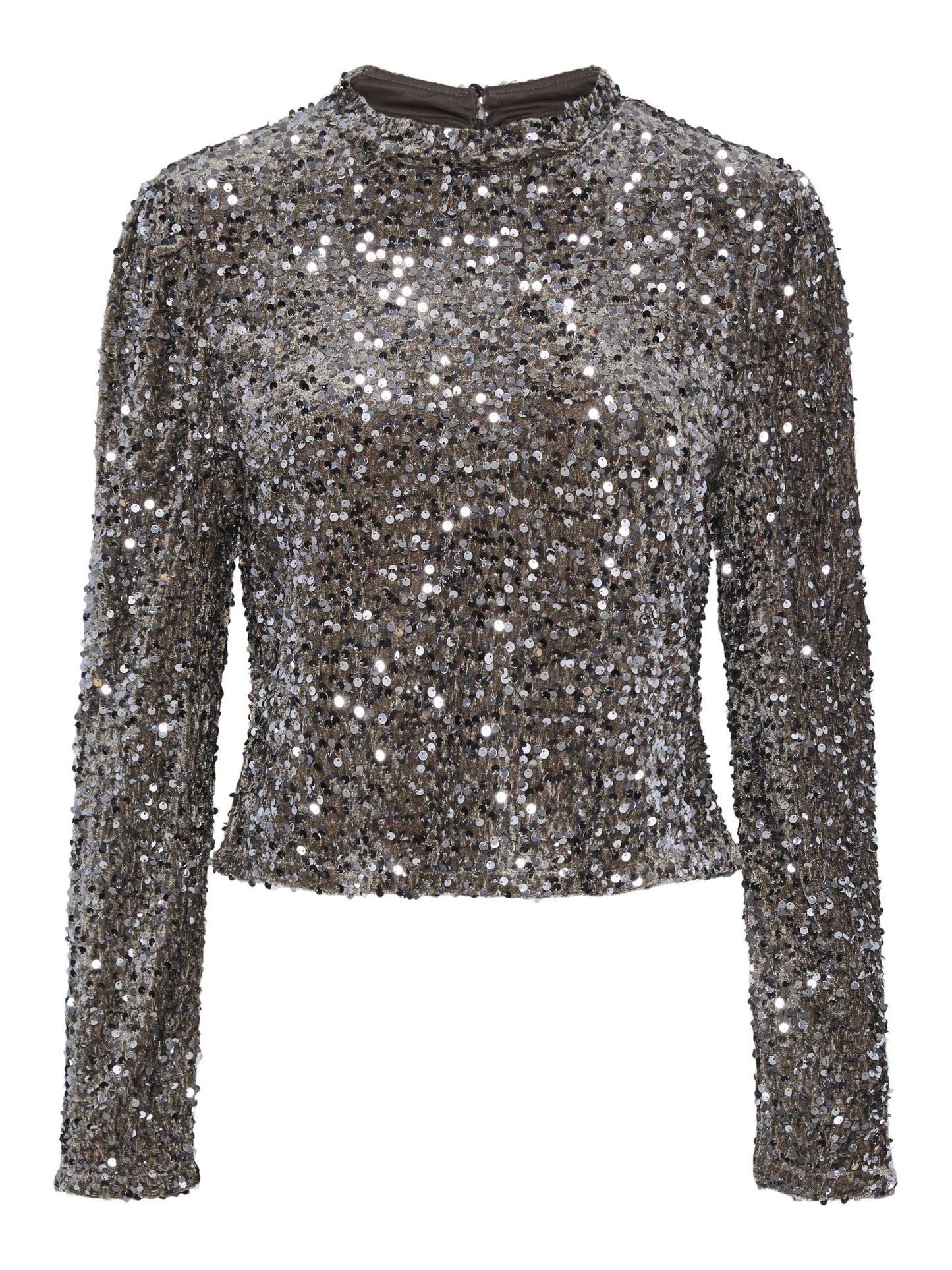 Kam blusa - Morel/silver sequin