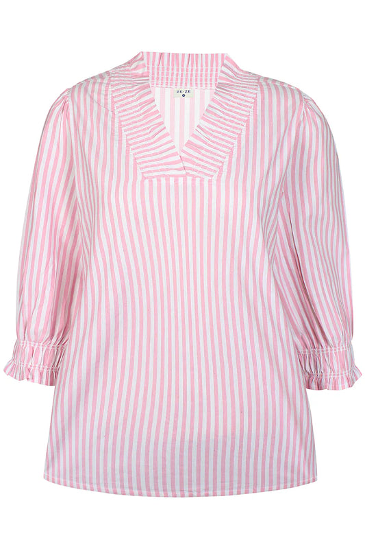 Cira Blusa - Pink Stripe