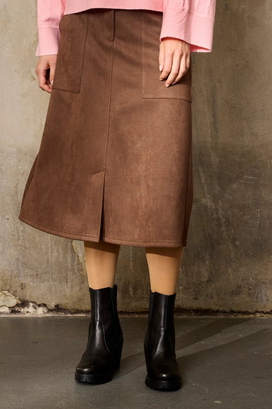 Carlota Niðurdeilur - Brúnt Ruskin Look