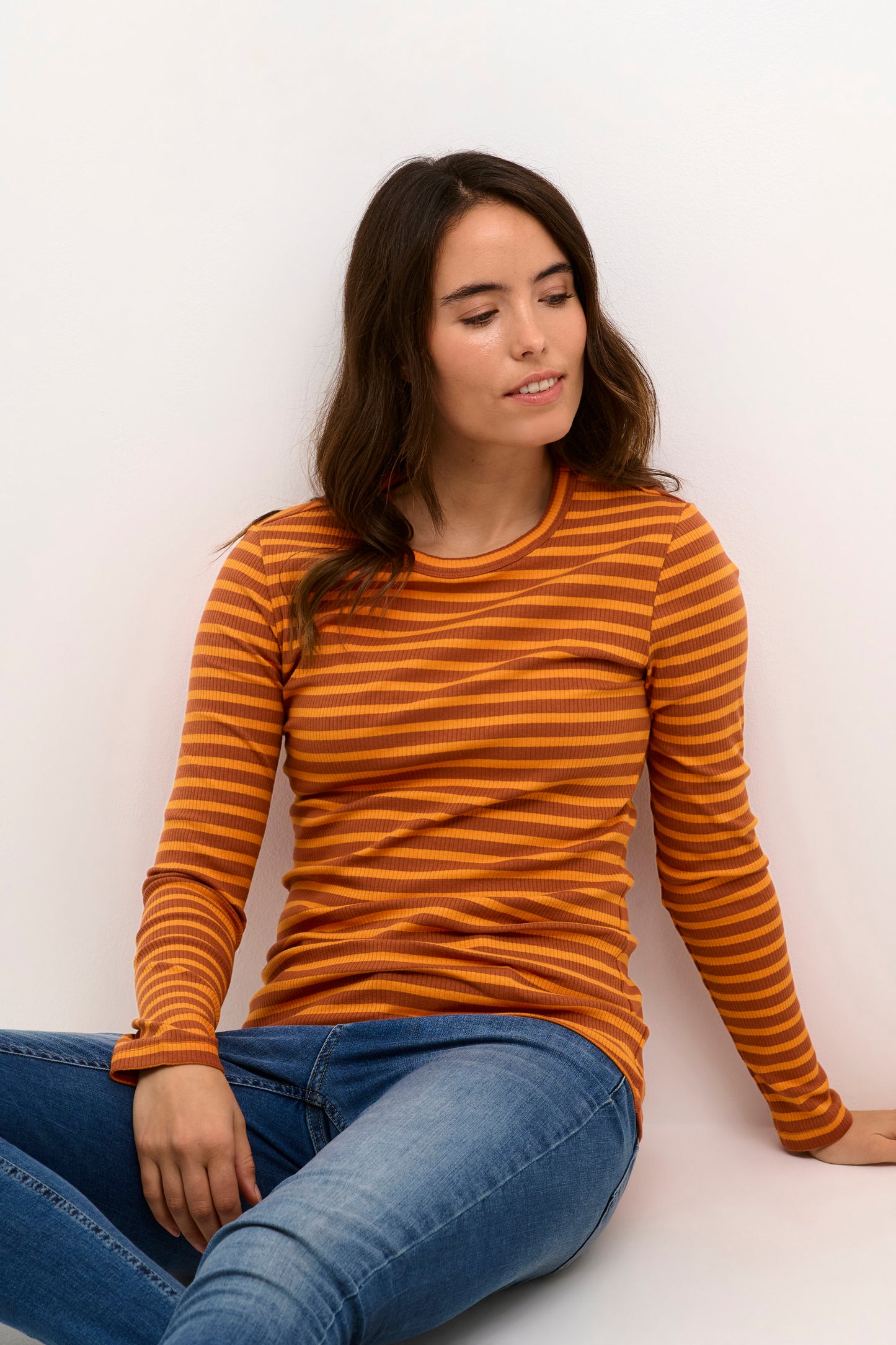 Dolly Blusa - Spice/Orange Stripe