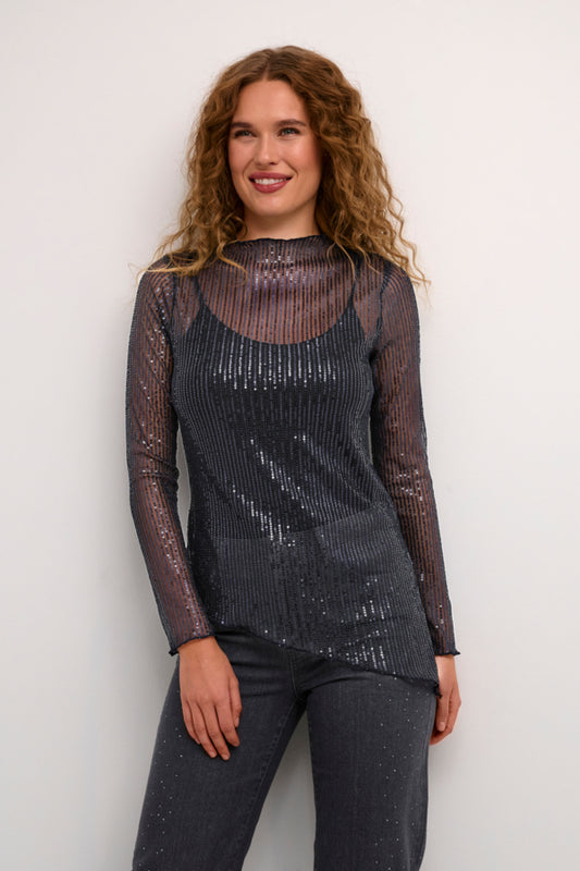 Giya blusa - Blue sequin