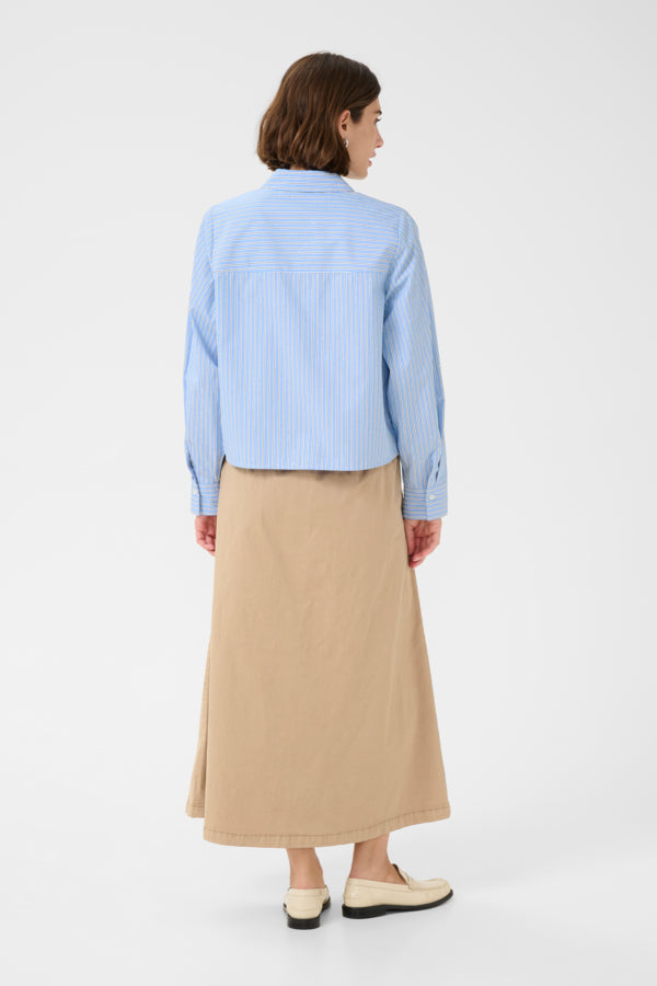 Daimi skjúrta - Blue/White Stripe w. Diamonds