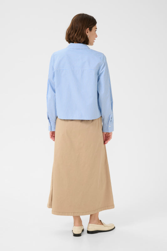 Daimi skjúrta - Blue/White Stripe w. Diamonds