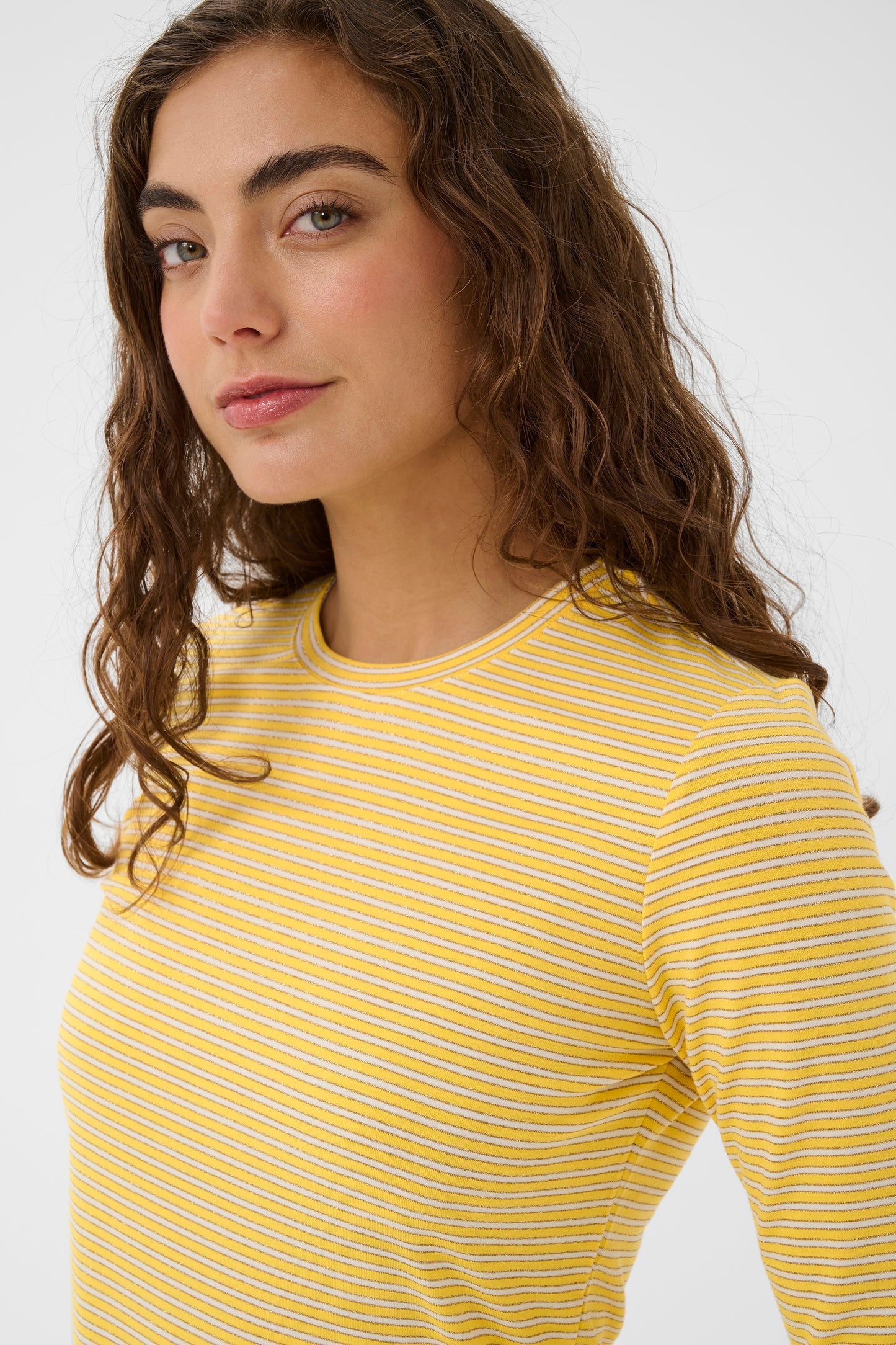 Kiddy blus - Yellow/white stripe