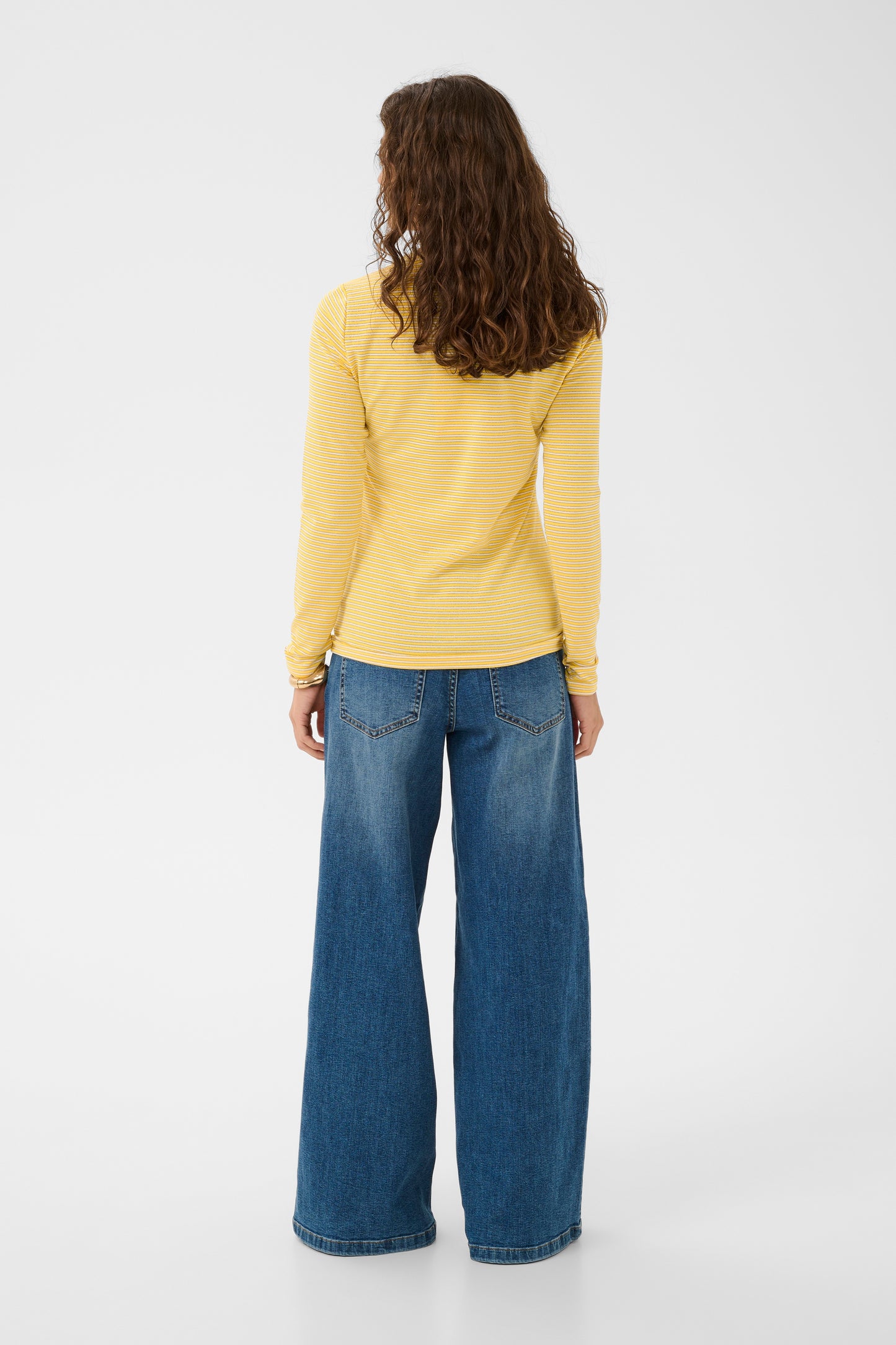 Kiddy blus - Yellow/white stripe