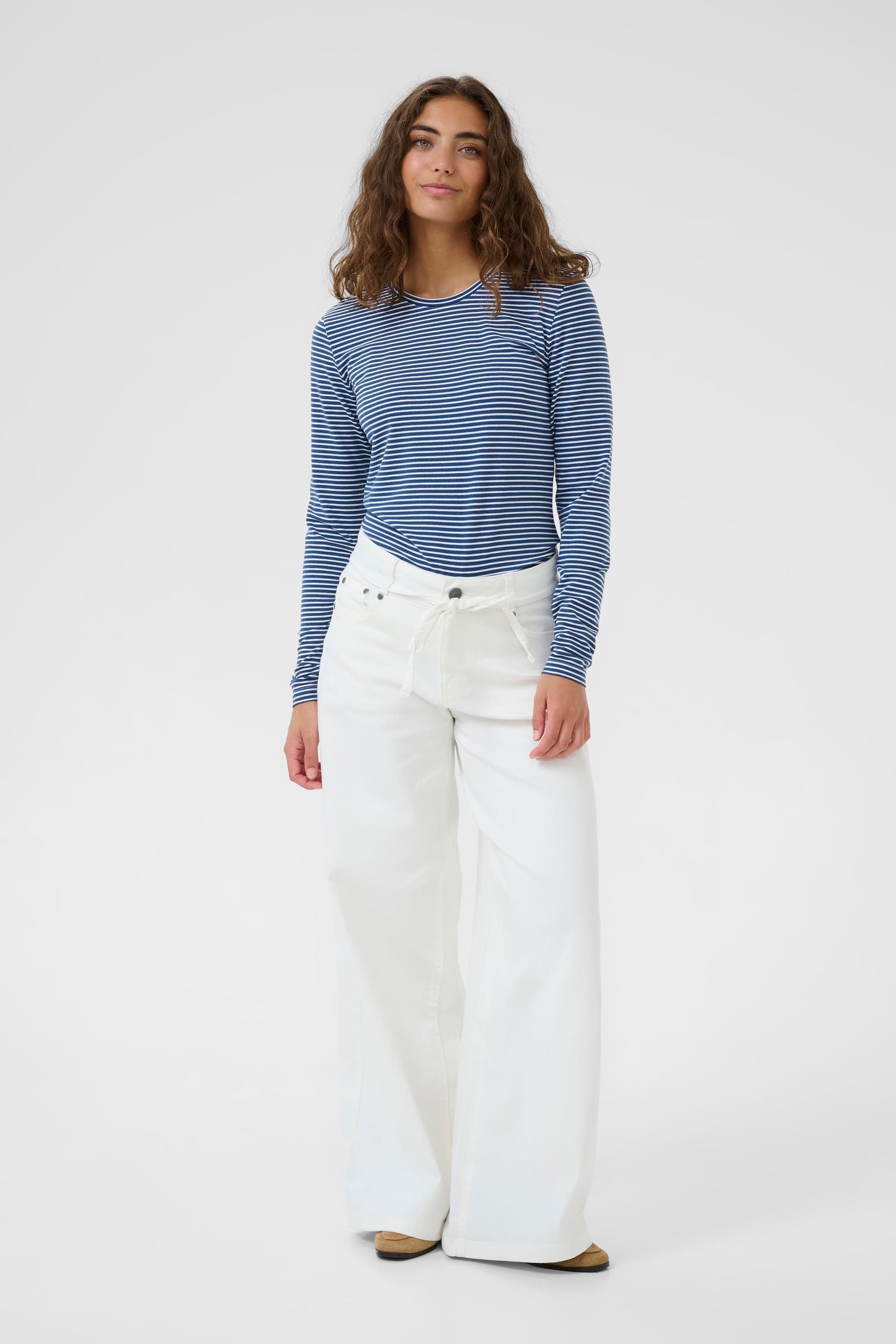 Kiddy blus - Dark blue/ White stripe