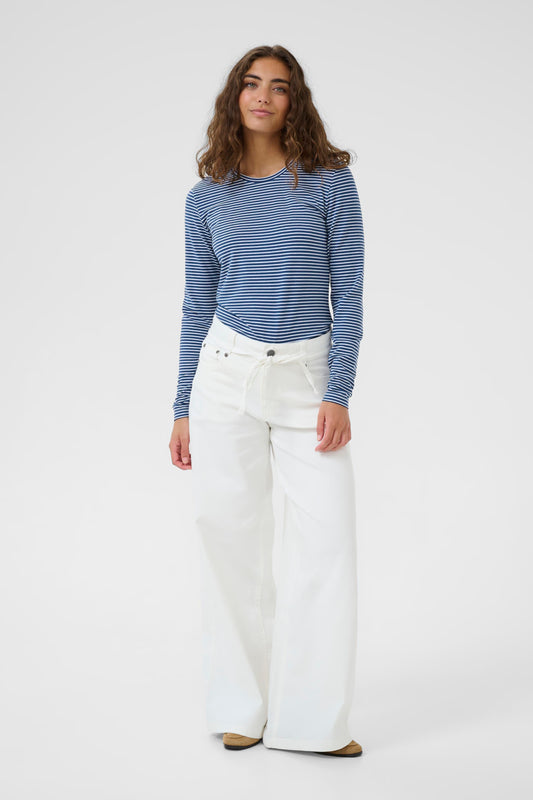Kiddy blus - Dark blue/ White stripe