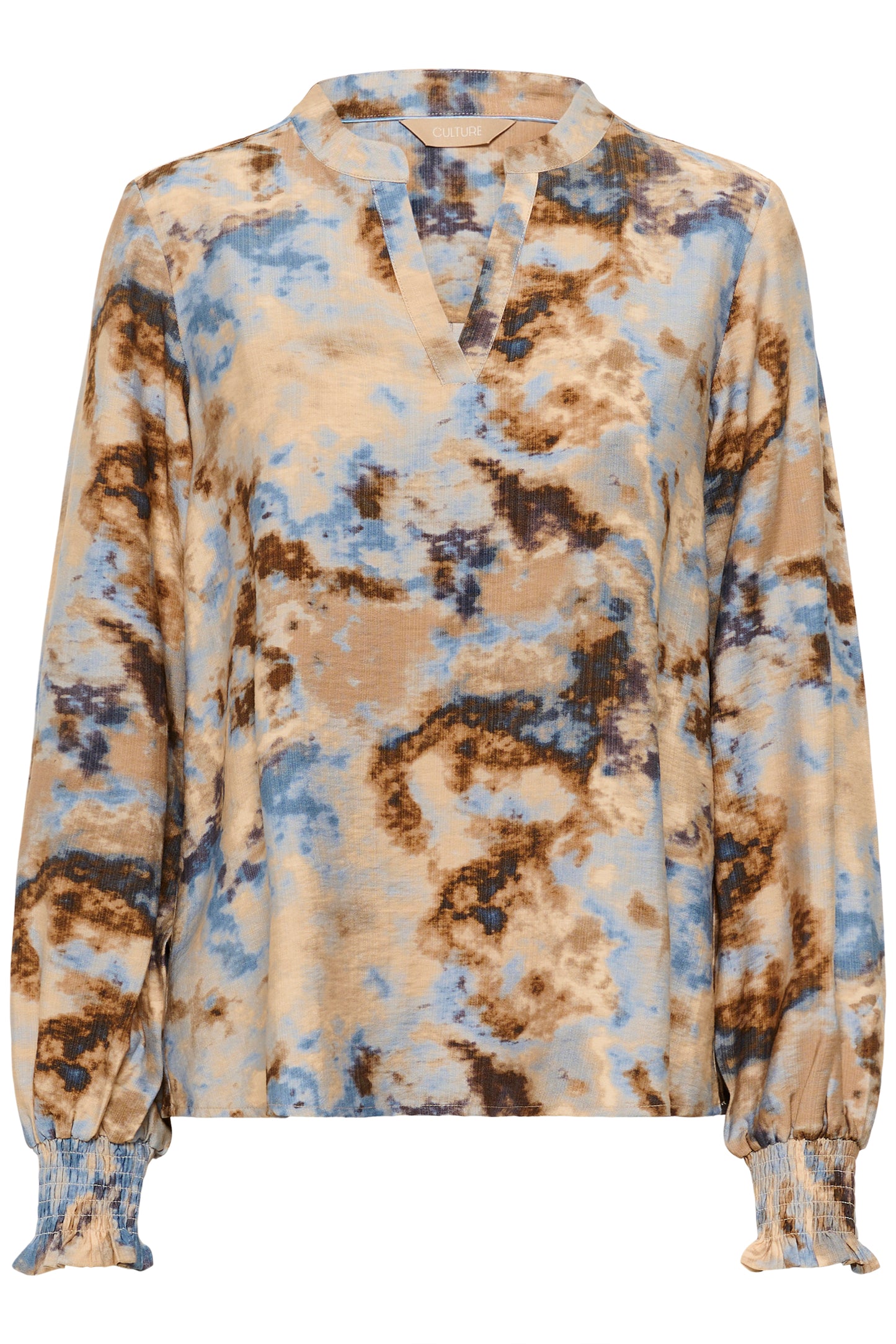 Hizzy blusa - Brown/Blue splash