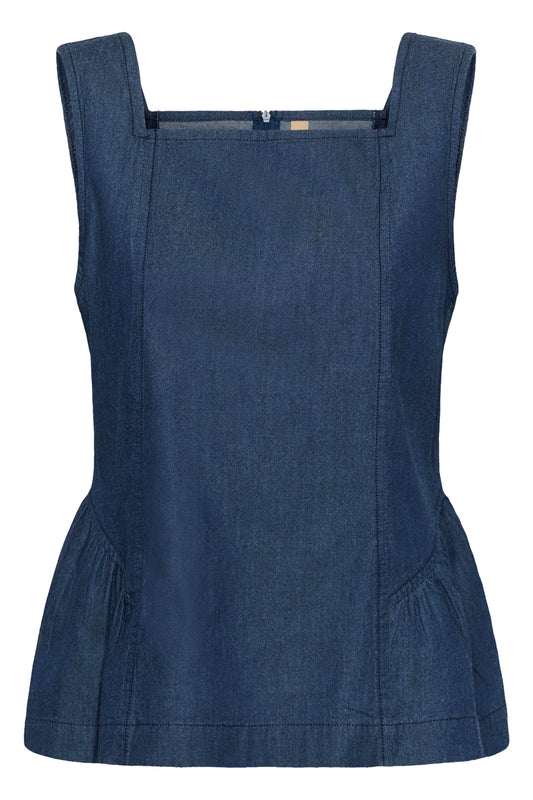 Mone Michelle Top - Blue Rinse Wash