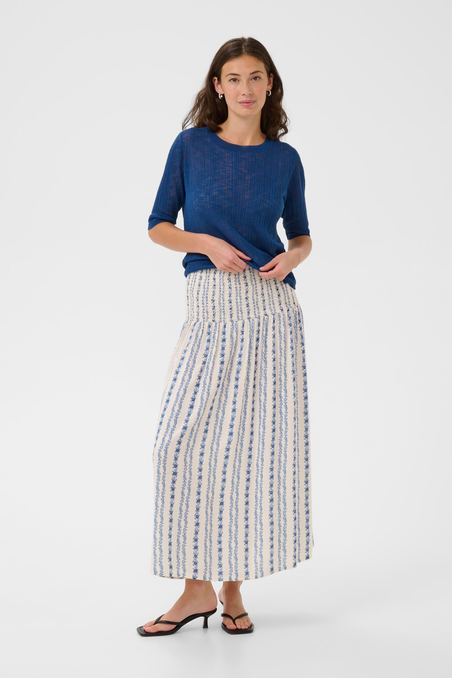 Hollie niðurdeilur - Blue/White Graphic