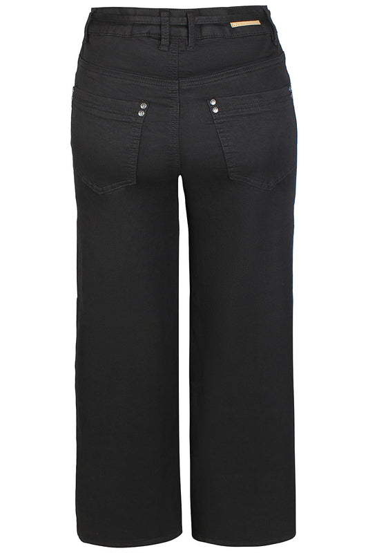 Issey Denim Buksur Við Band - Svartar