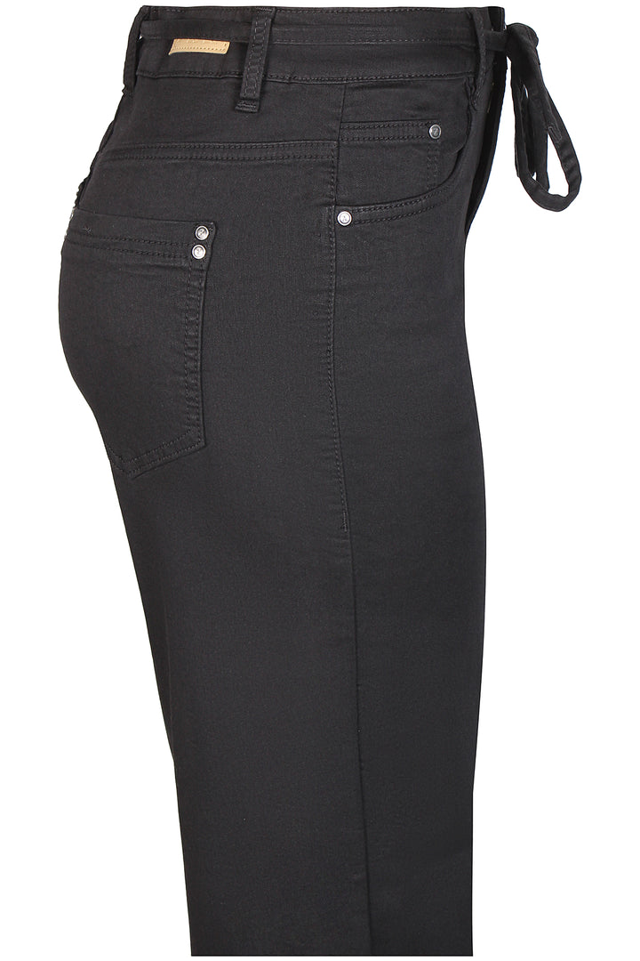 Issey Denim Buksur Við Band - Svartar