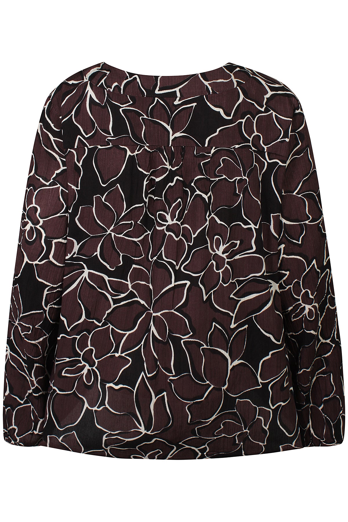 Imane Blusa - Brown/Black Flower