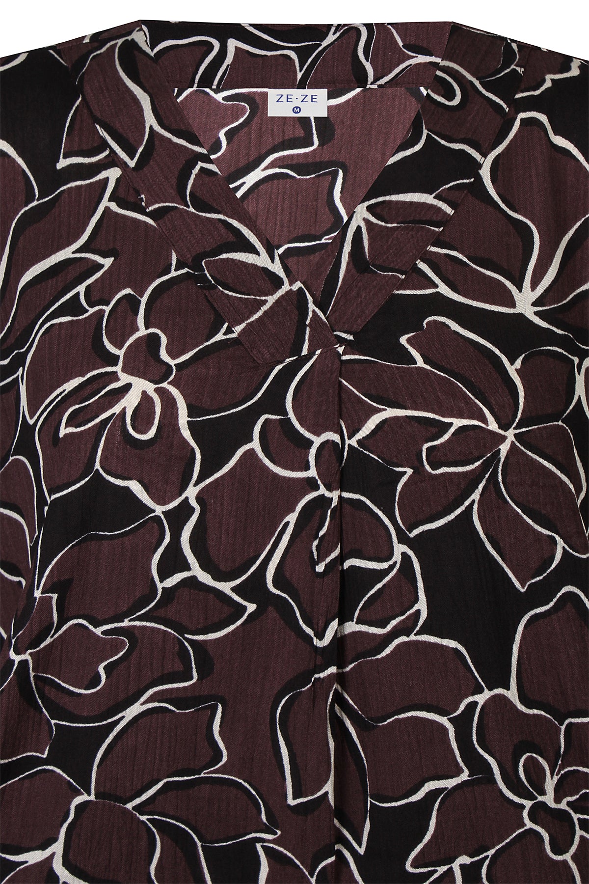 Imane Blusa - Brown/Black Flower