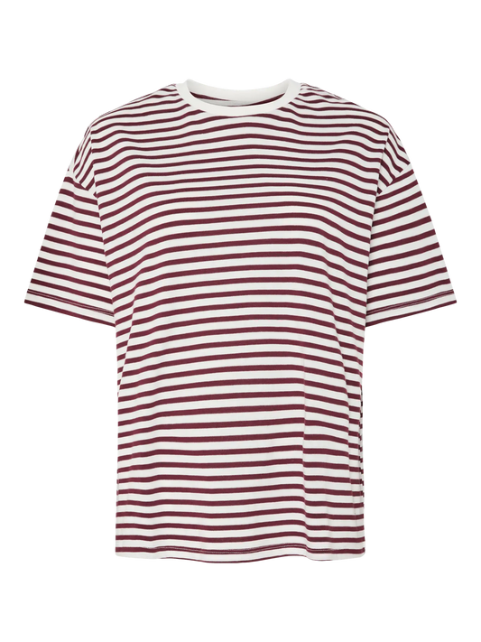 Sadie tshirt - Cloud Dancer/Tawney Port