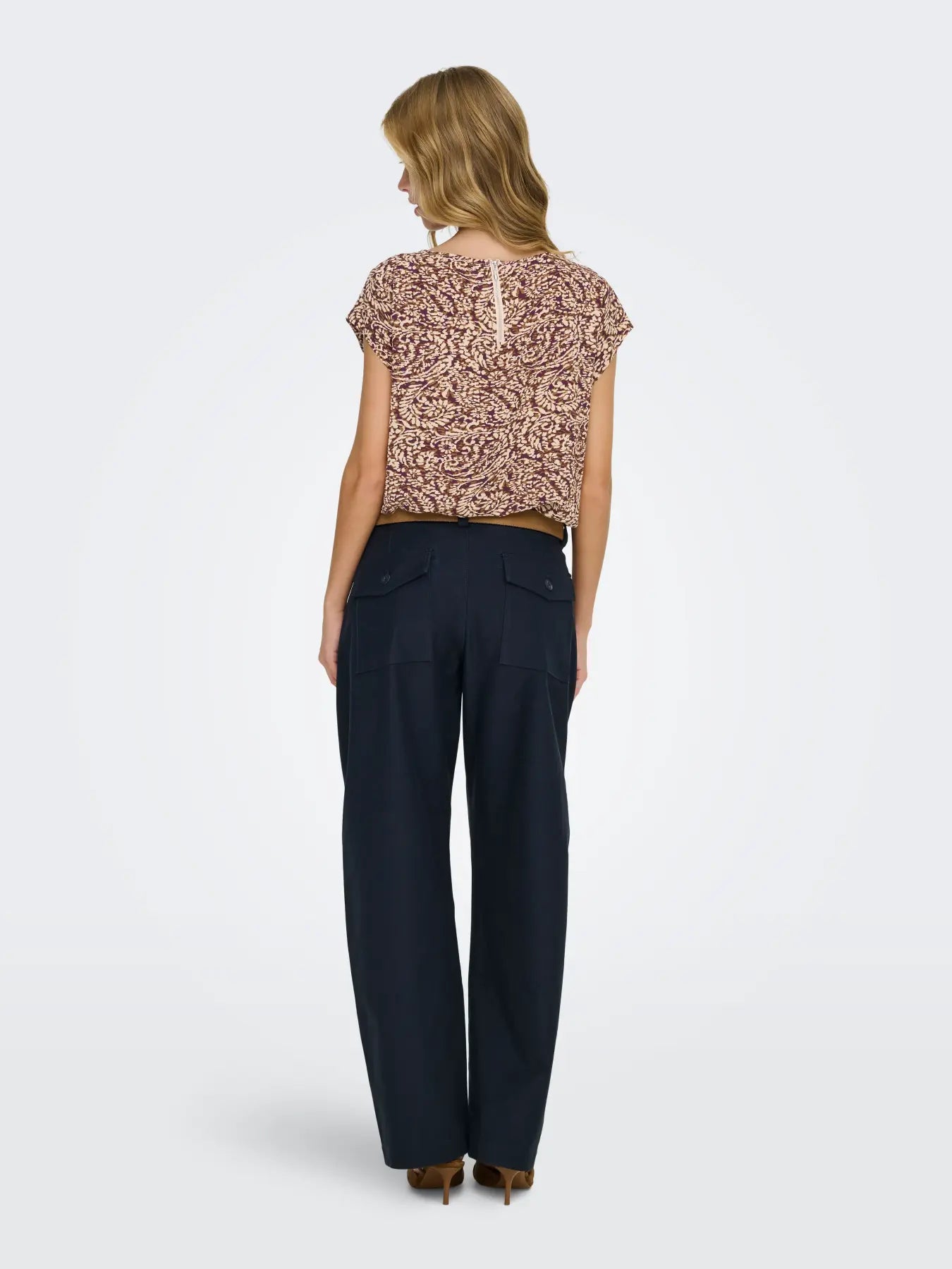 Clair Barrel Pants - Night sky Navy
