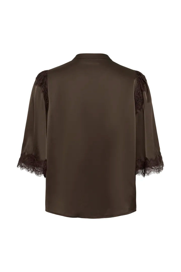 Teagan Blouse - Chocolate Brown