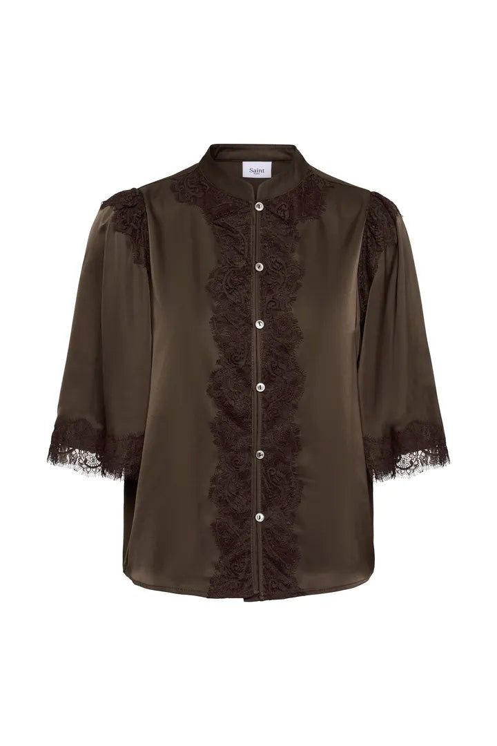 Teagan Blouse - Chocolate Brown