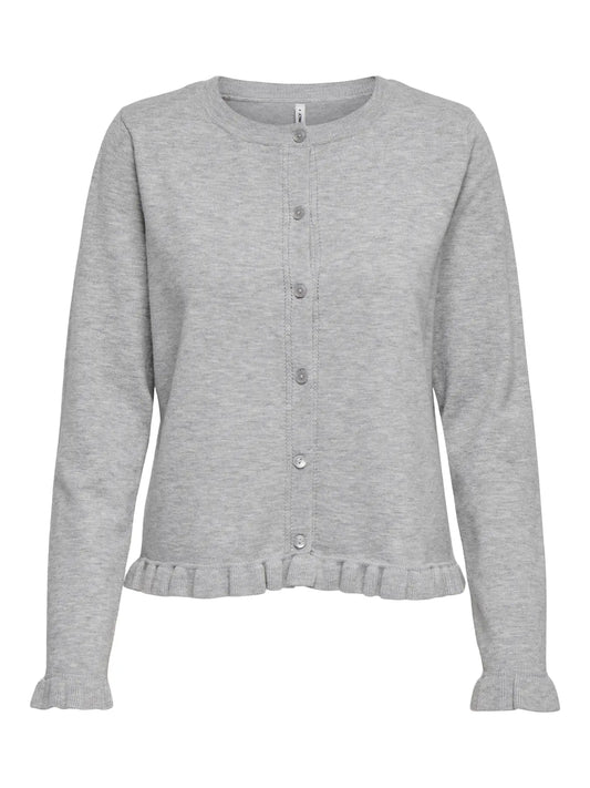 Cinderel Kardigan - Light Grey Melange