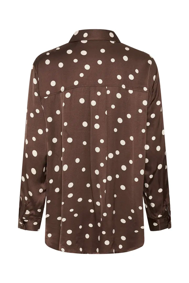 Dotty Berna Skjúrta - Brown/Whitecap Dot