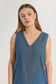 Lise kjóli - Medium Blue Denim