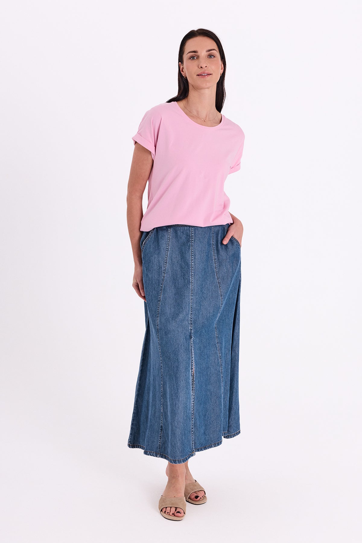 Milo niðurdeilur - Medium blue denim