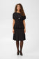 Heart Knit Capsleeve Blusa - Black