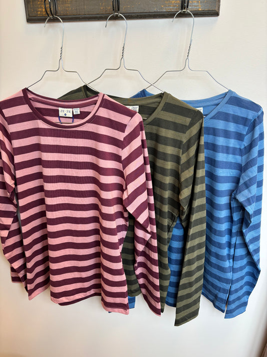 Anita Blusa - Bordeux Stripe