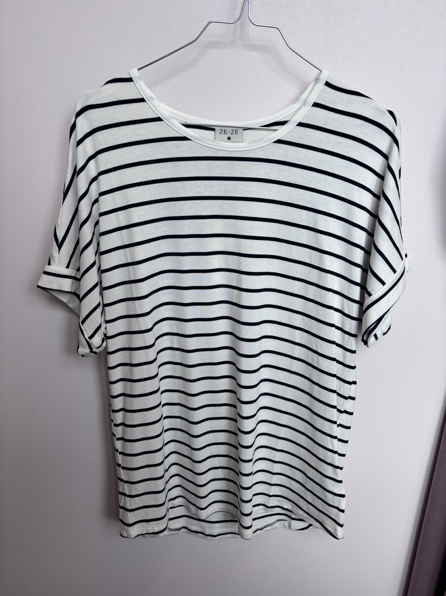 Fay t-shirt - Cream/Black stripe