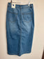 Glance niðurdeilur - Medium blue denim