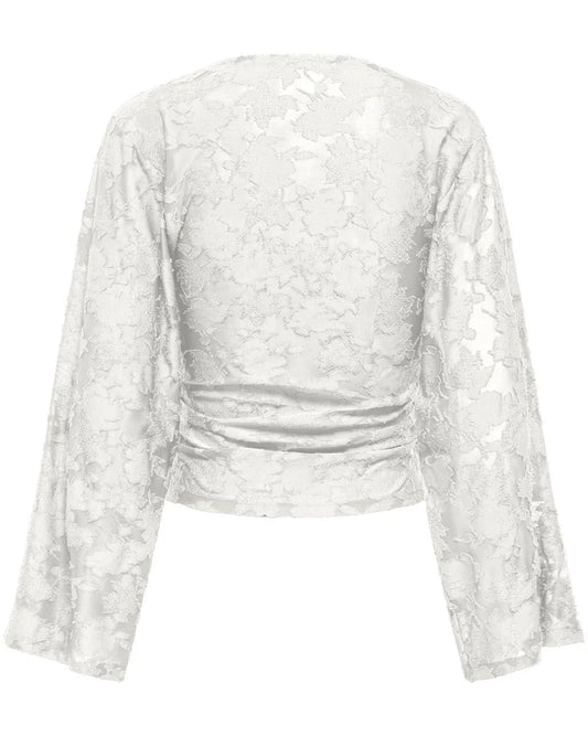 Nadia Ruching Top - Creme