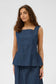 Mone Michelle Top - Blue Rinse Wash