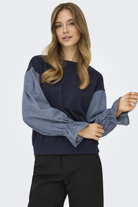 Nina Sweat Mix Blusa - Navy