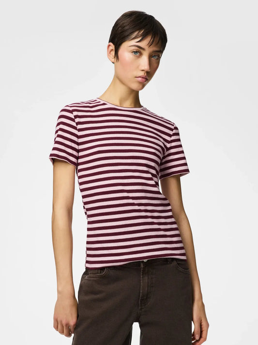 Ruka T-Shirt - Bordeux/pink