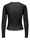 Nox Long Sleeve Mesh Blus - Svart