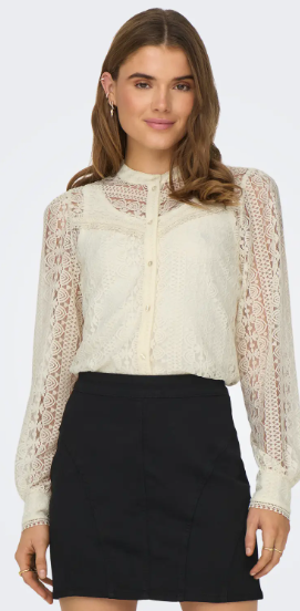 Reba Lace Shirt / Egret - Creme