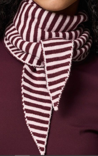 Pieces Komma triangle scarf - Cashmere Tawny Port/Pink A Boo