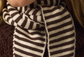 Pieces Komma triangle scarf - Hot Fudge/Whitecap