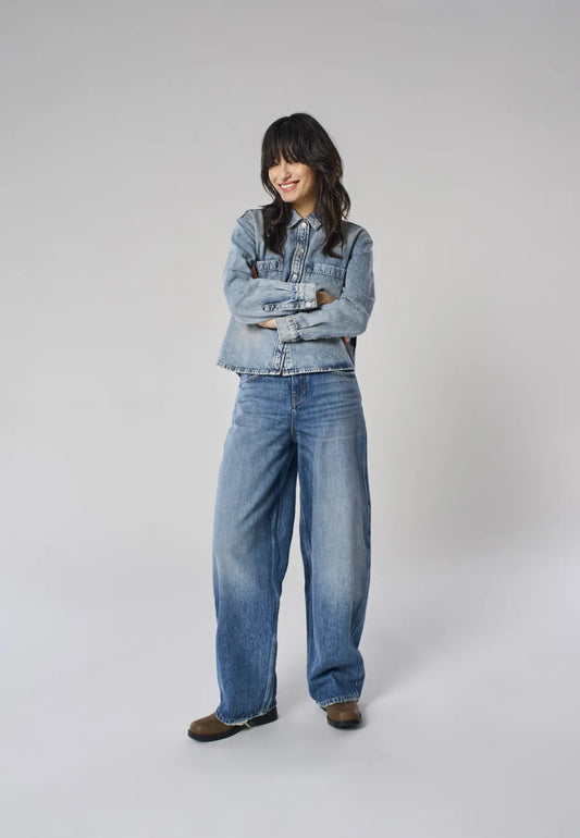 Taylor Barrel Jeans - Dark Blue Medium