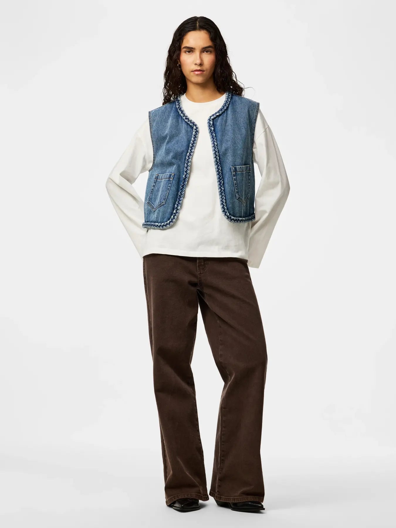 Bell vestur - Light Blue Denim