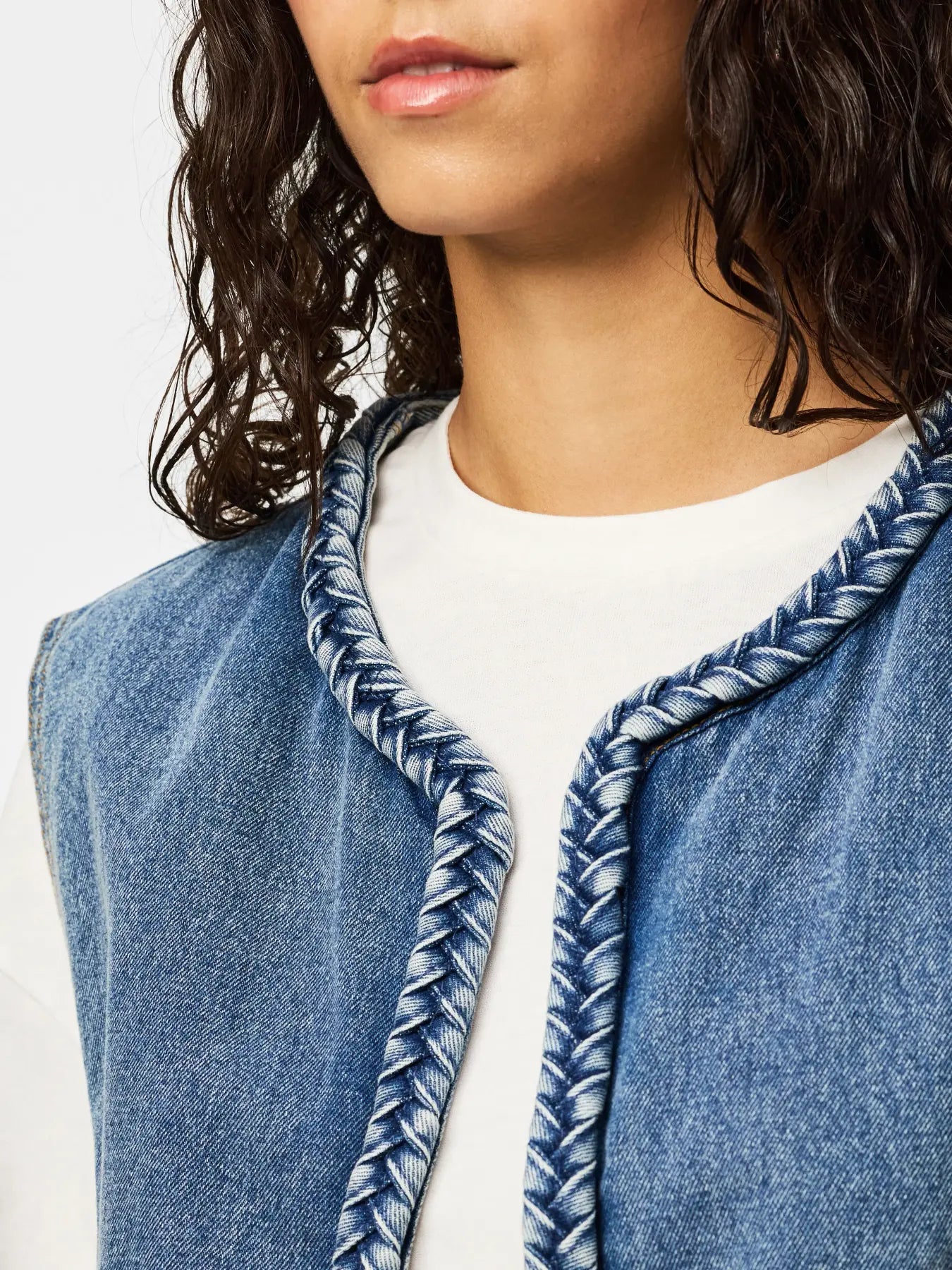 Bell vestur - Light Blue Denim
