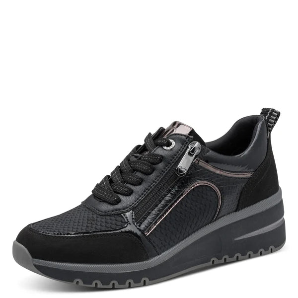 Wedge Sneakers - Black Combo