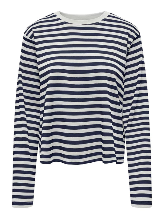 Carlina blus - Cloud Dancer/Naval Academy