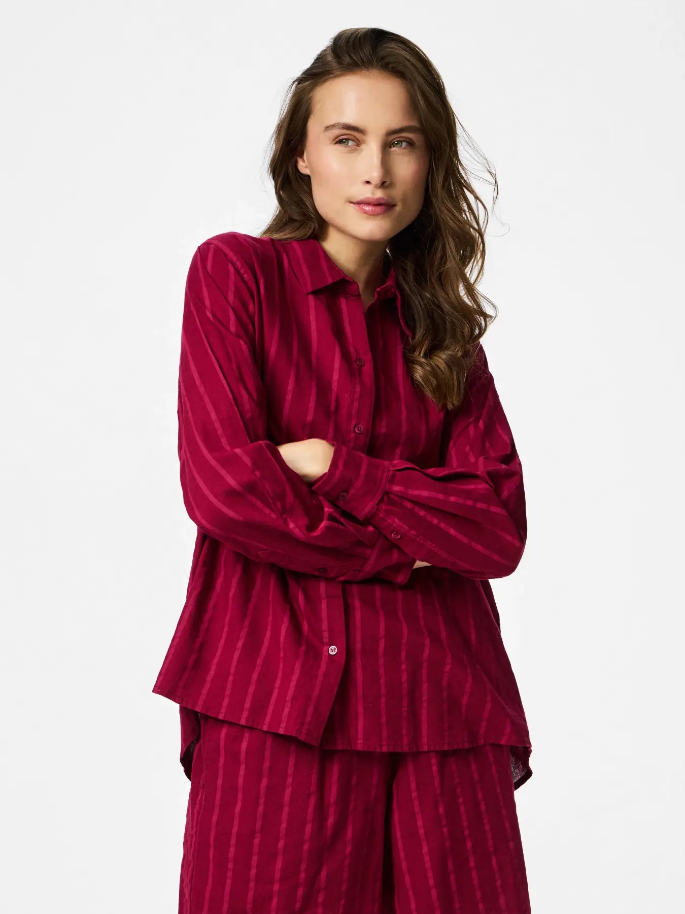 Bovie shirt - Raspberry radiance/Stripes