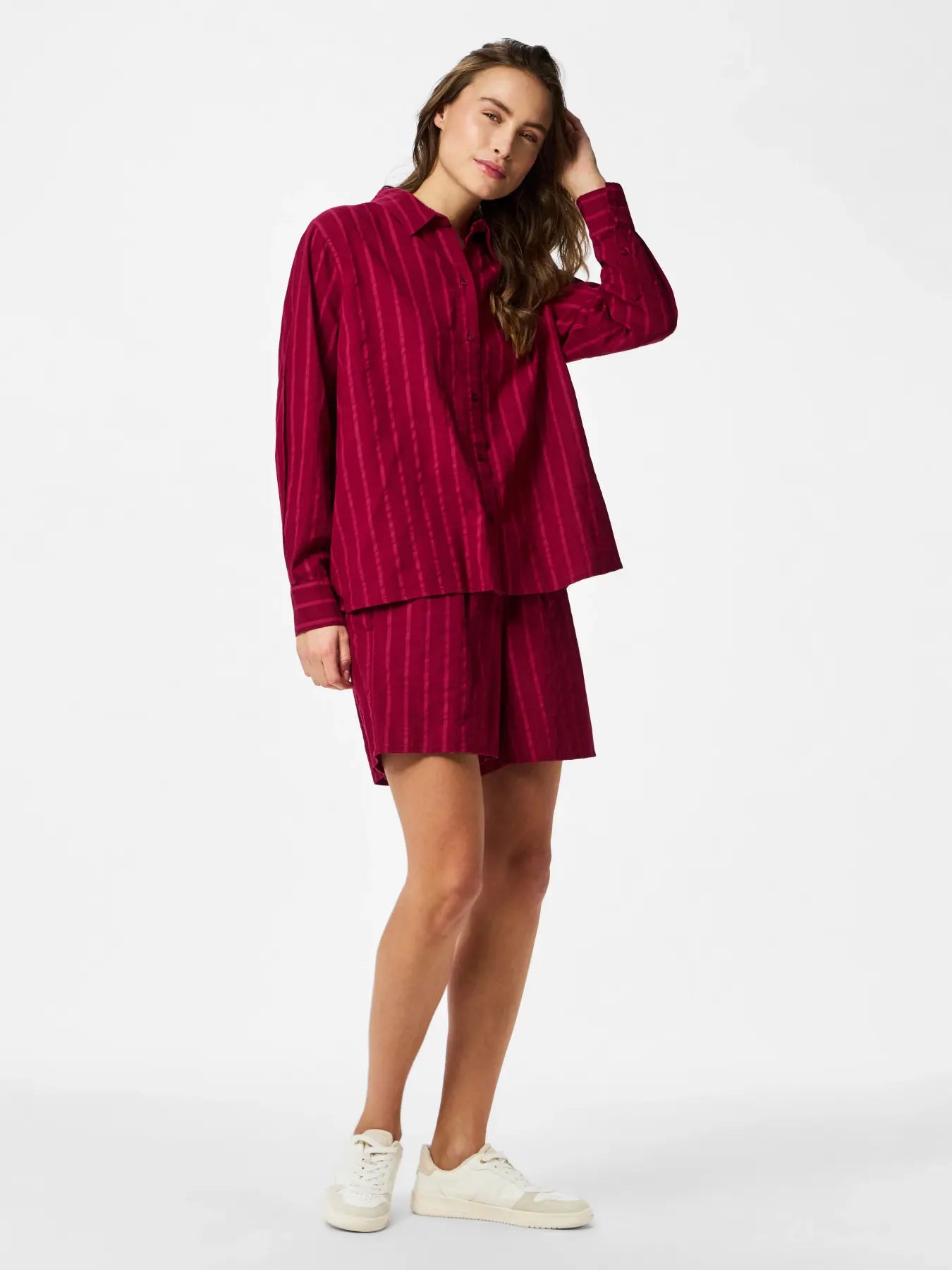 Bovie shirt - Raspberry radiance/Stripes