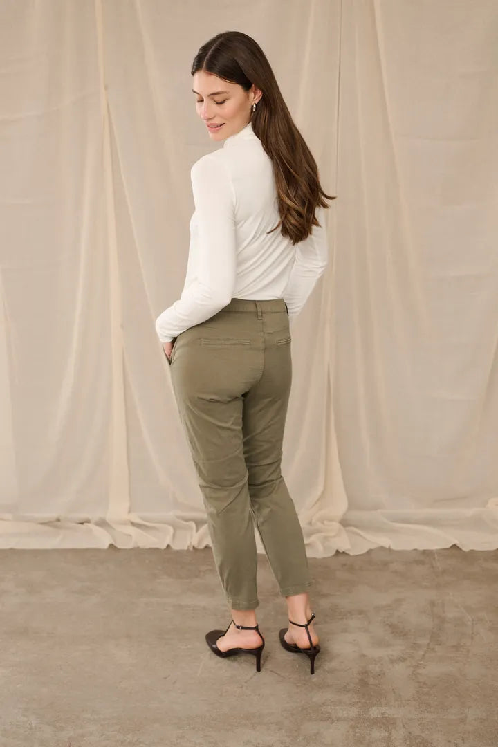 Brita Cropped Buksur - Burnt Olive