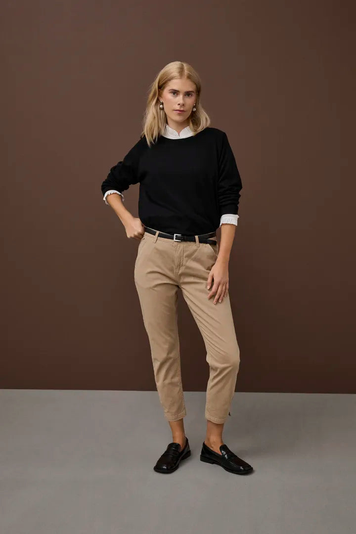 Brita Cropped Buksur - Sand Dune