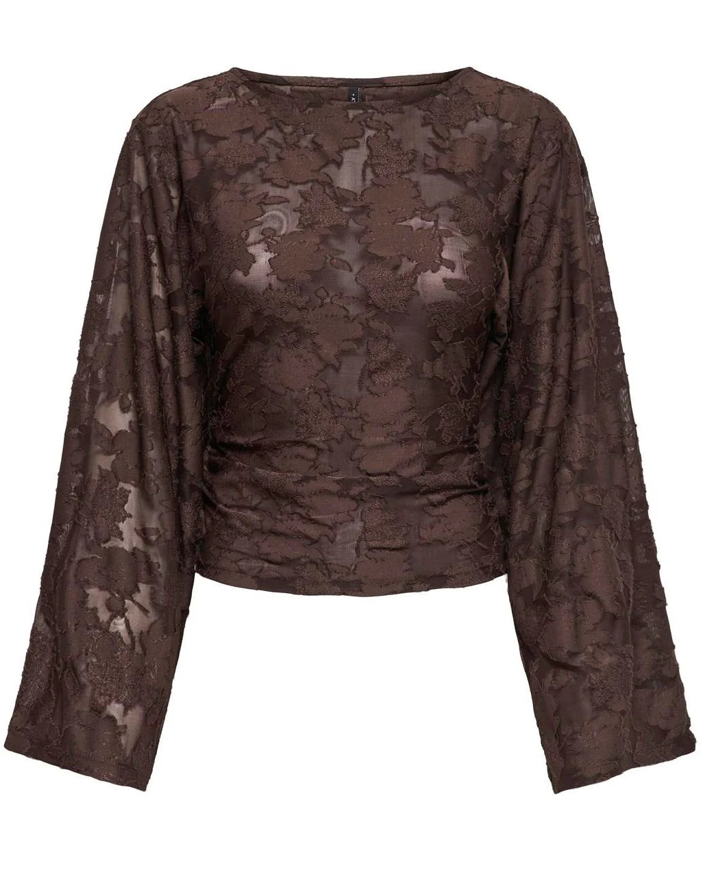 Nadia Ruching Top - Coffee Bean