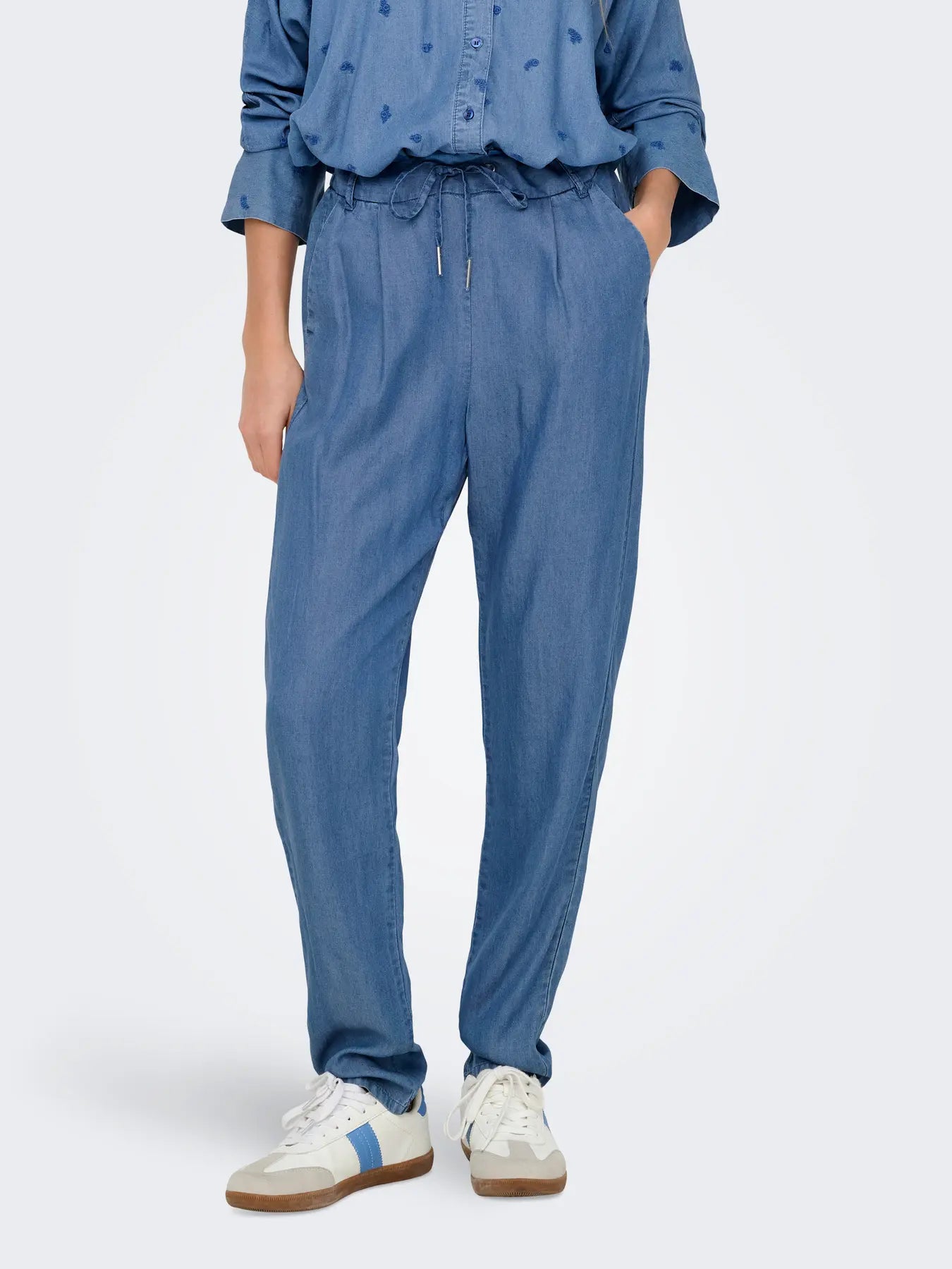 Poptrash charis buksur - Medium blue denim