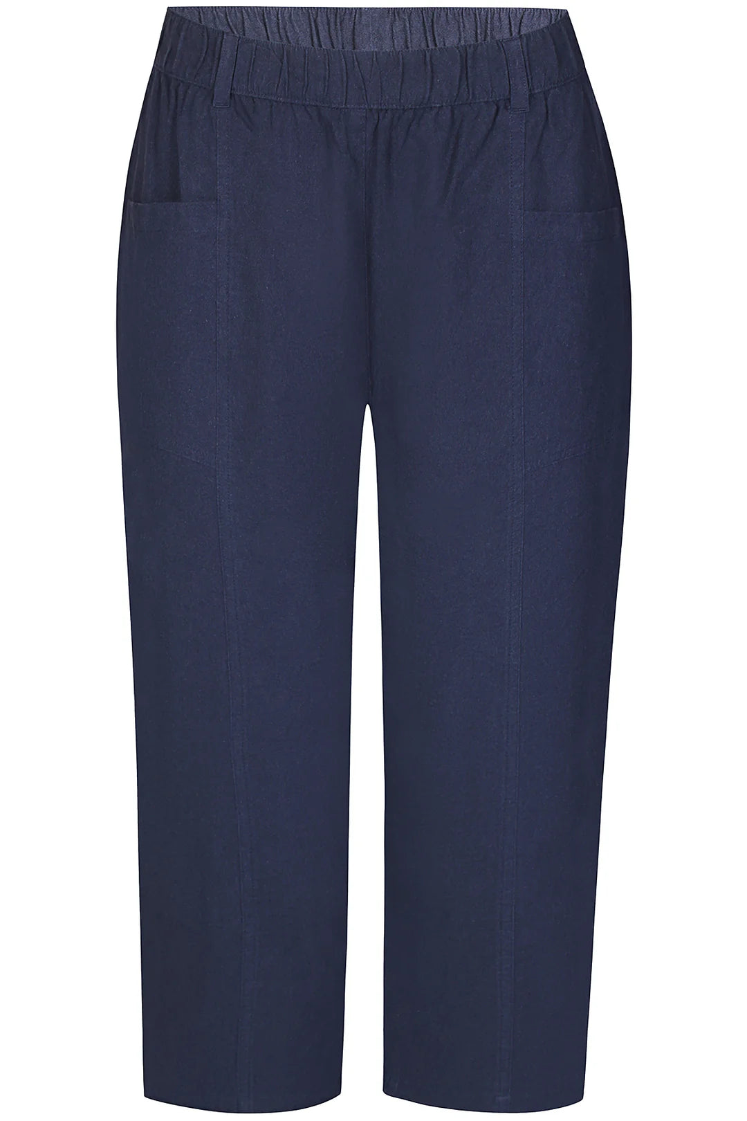 Calista Hør Stuttbuksur - Navy